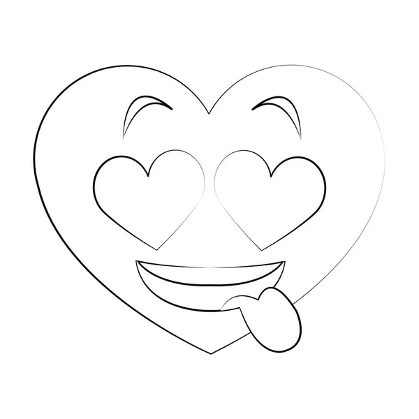 Σχεδίαση κινουμένων σχεδίων απομονωμένη καρδιά — Διανυσματικό Αρχείο