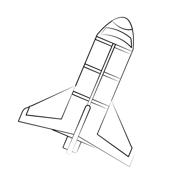 Isolierte Raketenkonstruktion — Stockvektor