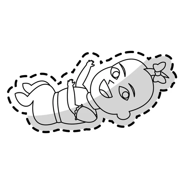 Design de desenhos animados de bebê isolado —  Vetores de Stock