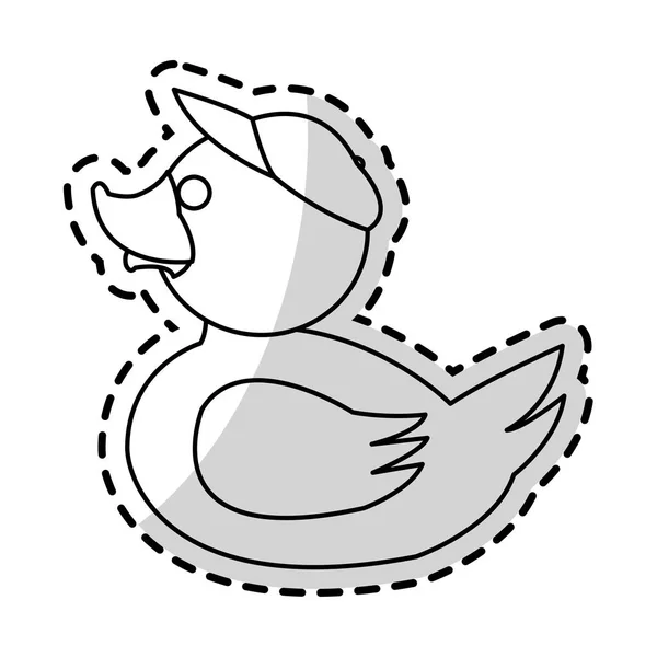 Design de desenhos animados de pato de brinquedo isolado — Vetor de Stock