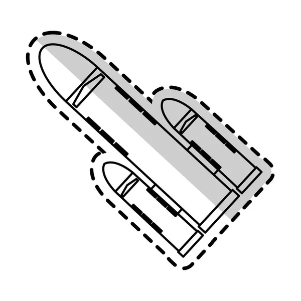Изолированная ракета — стоковый вектор