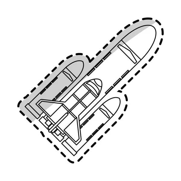 Isolated rocket design — Stock Vector