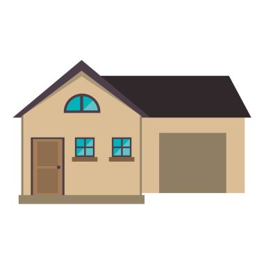 karikatür ev modern tarzı ile garaj