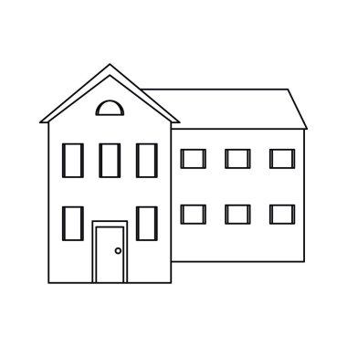 büyük bir ev ve birçok windows anahat