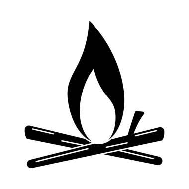 siluet şenlik ateşi ahşap kamp tasarım