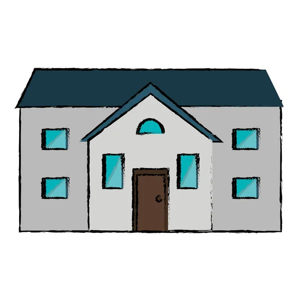 Desenho animado casa de família conceito exterior —  Vetores de Stock