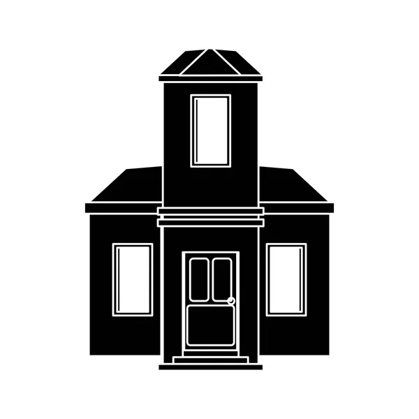 Kreslený rodinný dům vnější koncept — Stockový vektor
