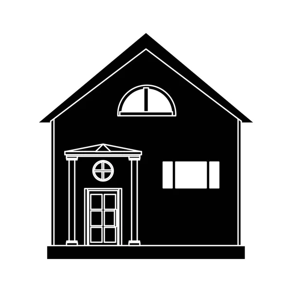 Cartoon family house exterior concept — Stock Vector