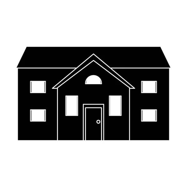Cartone animato casa di famiglia concetto esterno — Vettoriale Stock
