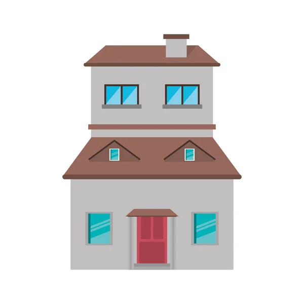 Мультфильм семейный дом внешняя концепция — стоковый вектор