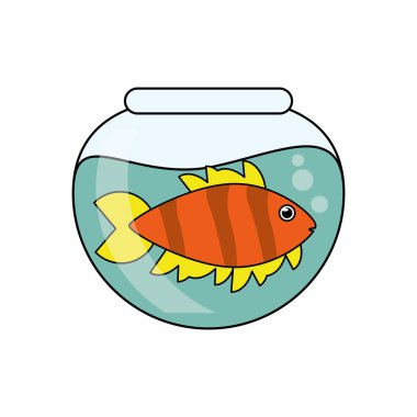 Balık hayvan karikatür inisde kase tasarım