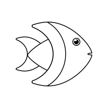 İzole balık hayvan karikatür tasarım