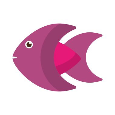 İzole balık hayvan karikatür tasarım