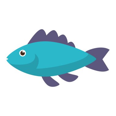 İzole balık hayvan karikatür tasarım