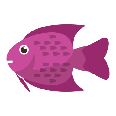 İzole balık hayvan karikatür tasarım