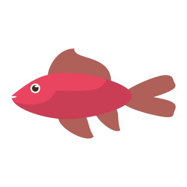 İzole balık hayvan karikatür tasarım