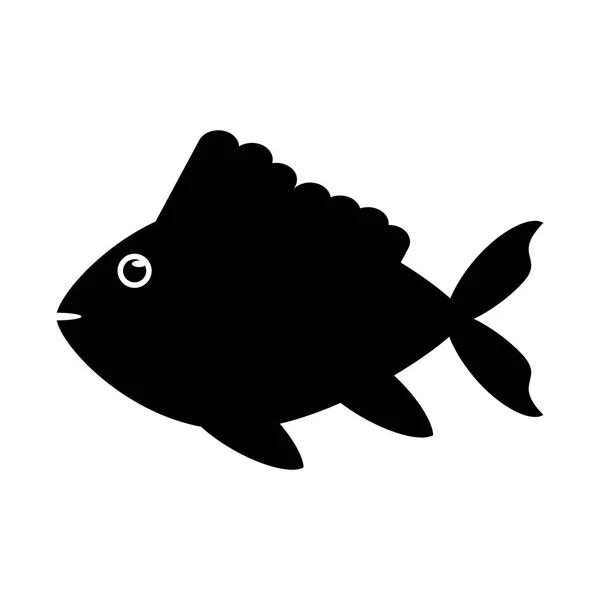 İzole balık hayvan karikatür tasarım — Stok Vektör