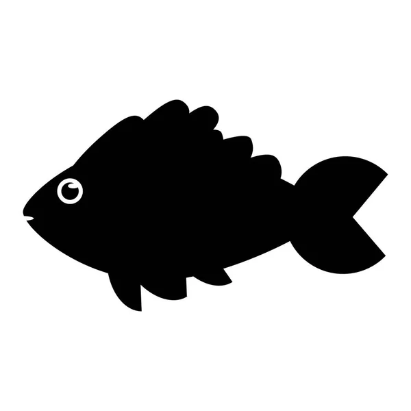 Diseño de dibujos animados de animales de peces aislados — Vector de stock