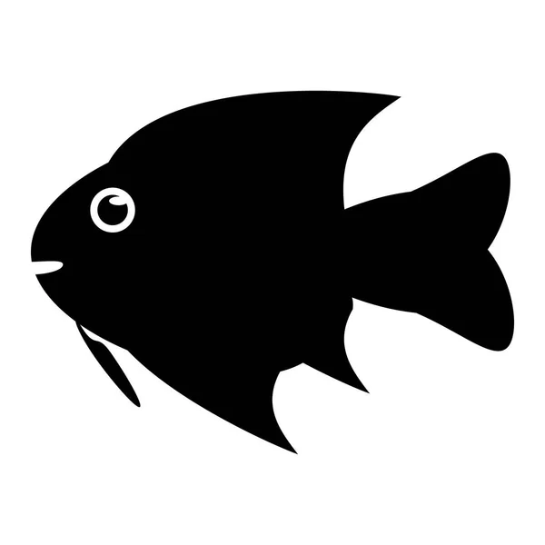 Diseño de dibujos animados de animales de peces aislados — Vector de stock