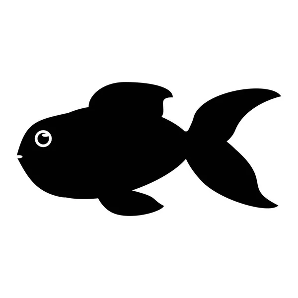 Desenho de desenhos animados de peixes isolados — Vetor de Stock