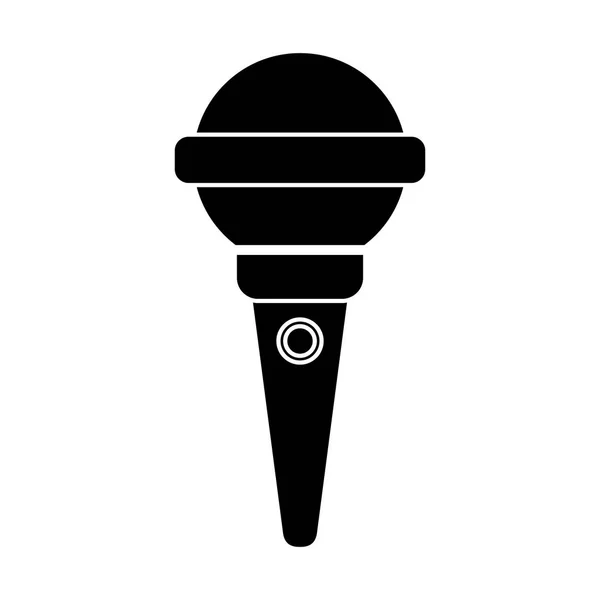 Microfono isolato di concetto di musica — Vettoriale Stock