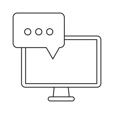 bilgisayar iletişim mesaj kabarcık konuşmak anahat