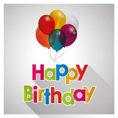 mutlu yıllar Ed şeffaf gölgeli balonlar