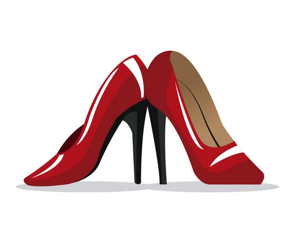 Zapato rojo de tacón alto wo — Archivo Imágenes Vectoriales