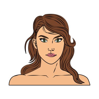 İzole kadın karikatür tasarım