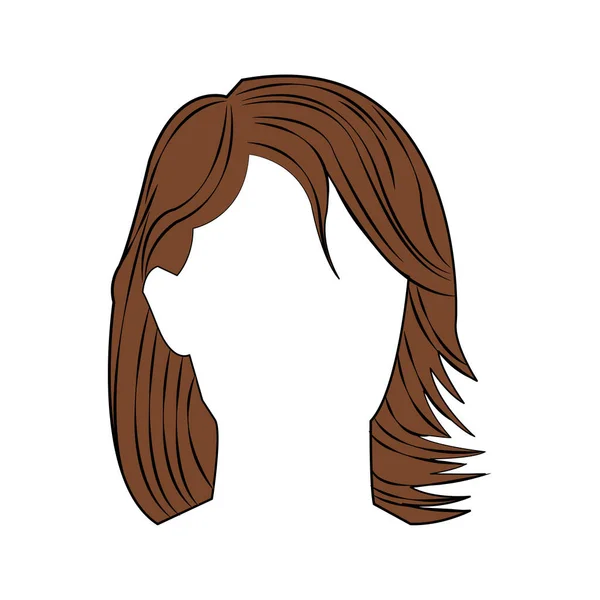 Isolerad kvinna hår design — Stock vektor