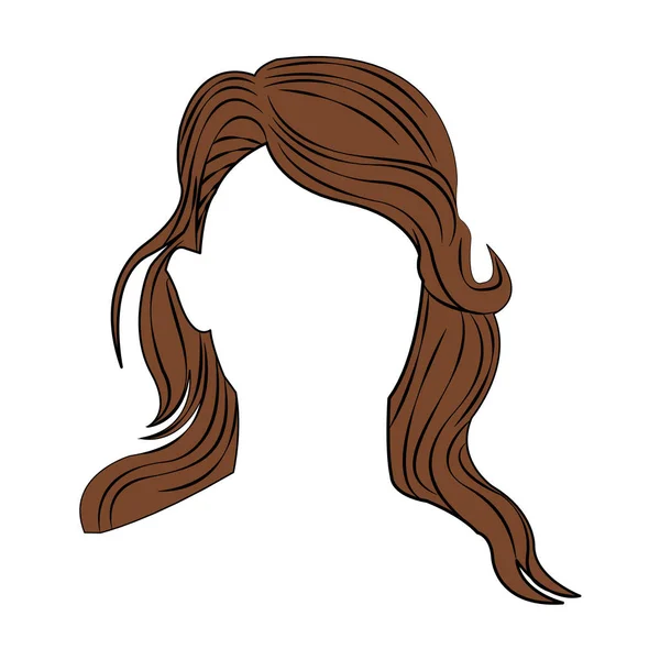 Isolated woman hair design — Stock Vector