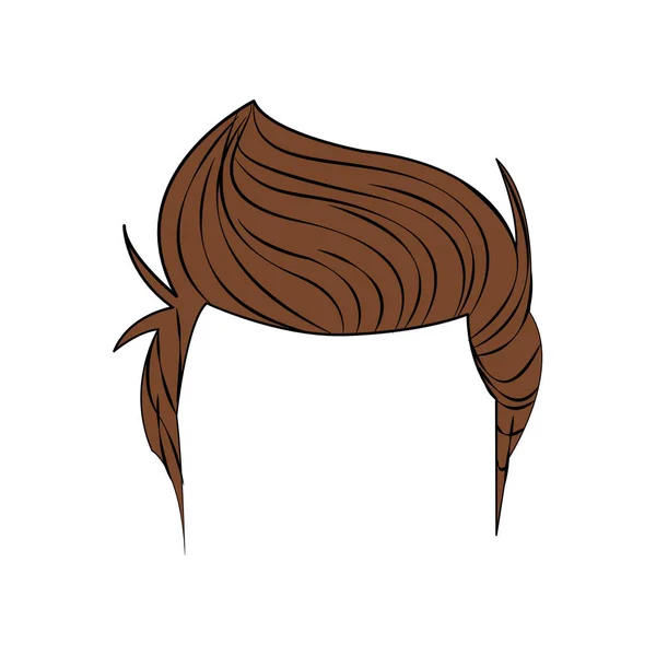 孤立的人的头发设计 — 图库矢量图片