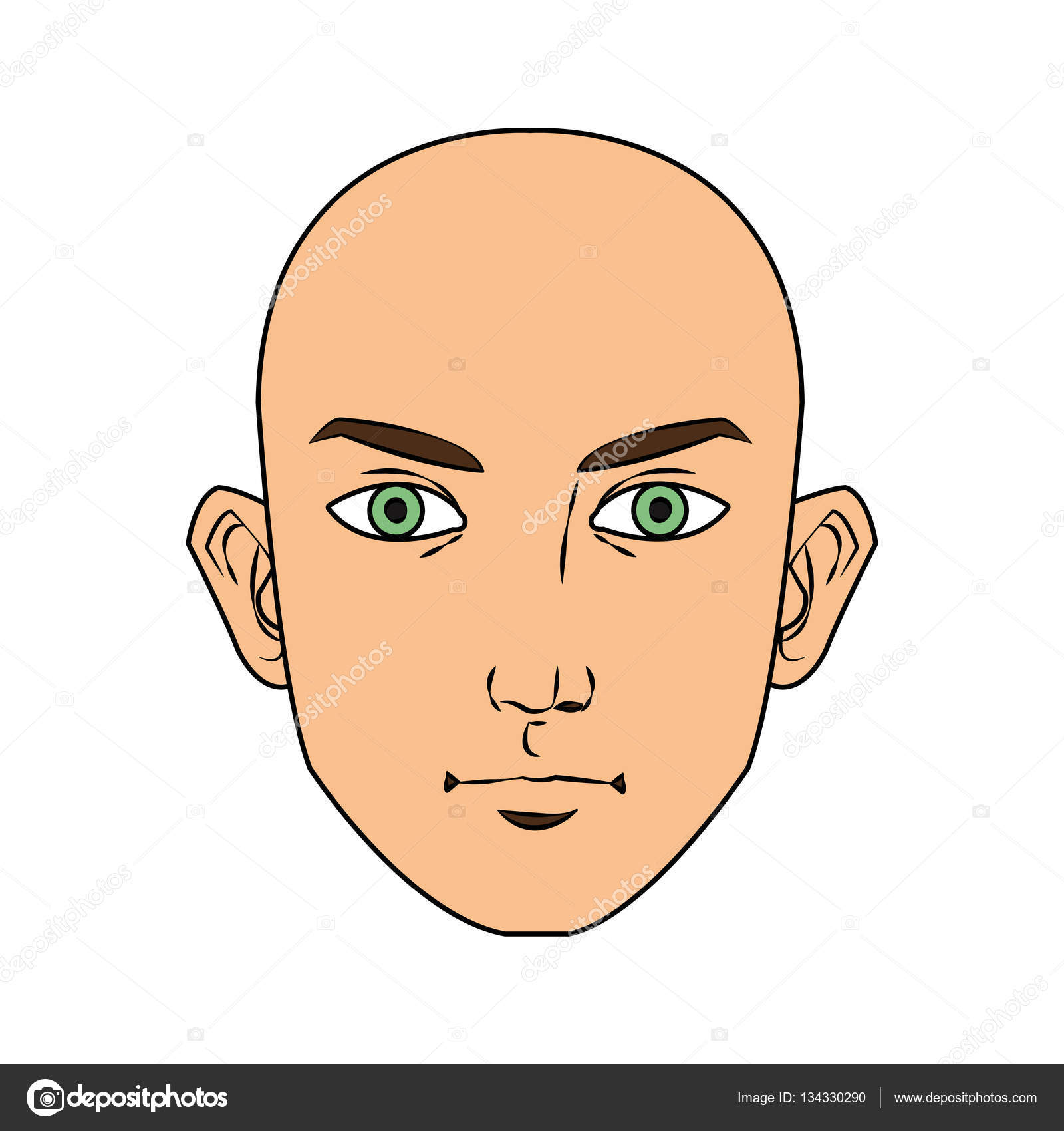 Conception de dessin animé visage homme isolé — Image ... Conception de dessin animé visage homme isolé — Image ...