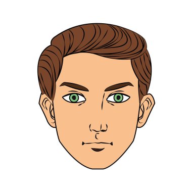 İzole edilmiş erkek çizgi film tasarımı