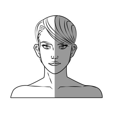 İzole kadın karikatür tasarım