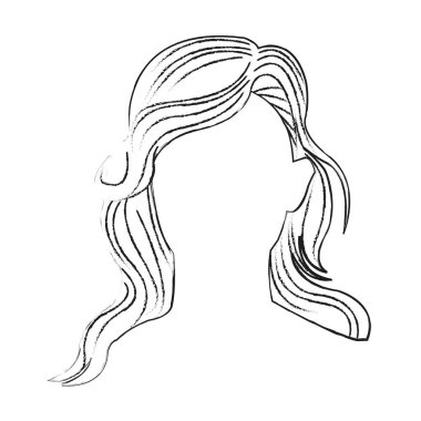 İzole kadın saç tasarım