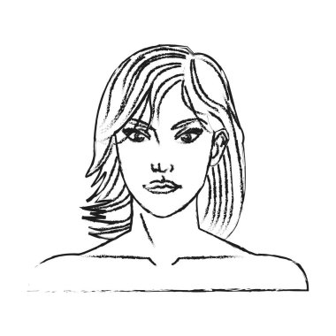 İzole kadın karikatür tasarım