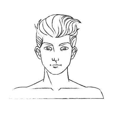 İzole edilmiş erkek çizgi film tasarımı