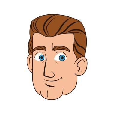 İzole edilmiş erkek çizgi film tasarımı