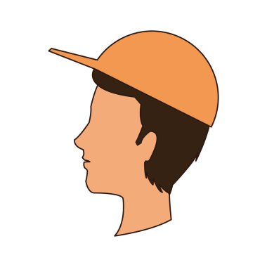 İzole edilmiş erkek çizgi film tasarımı