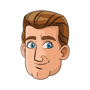 İzole edilmiş erkek çizgi film tasarımı