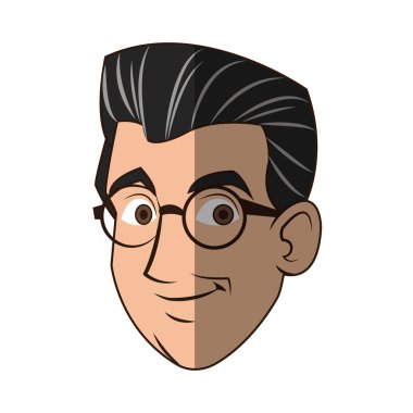 İzole edilmiş erkek çizgi film tasarımı