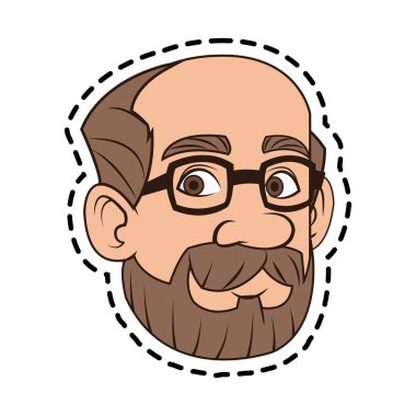 İzole edilmiş erkek çizgi film tasarımı