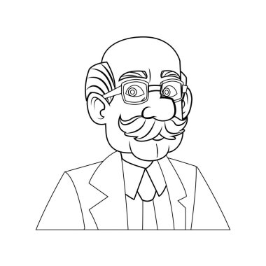 İzole doktor karikatür tasarım