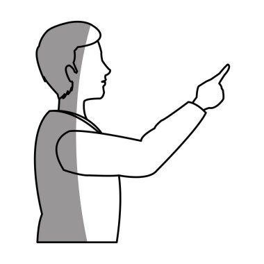 İzole edilmiş erkek çizgi film tasarımı