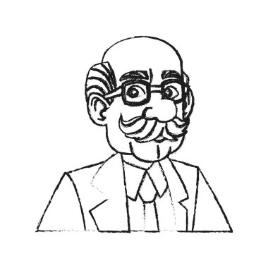 İzole doktor karikatür tasarım