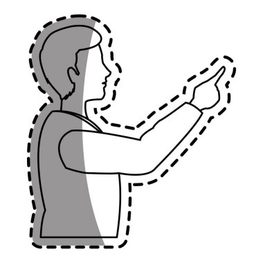 İzole edilmiş erkek çizgi film tasarımı