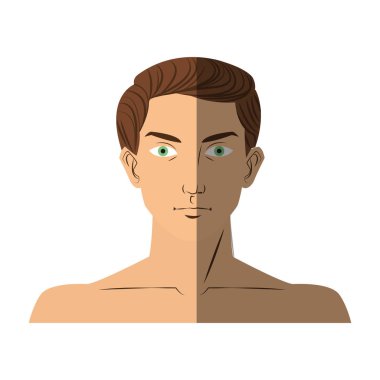 İzole edilmiş erkek çizgi film tasarımı