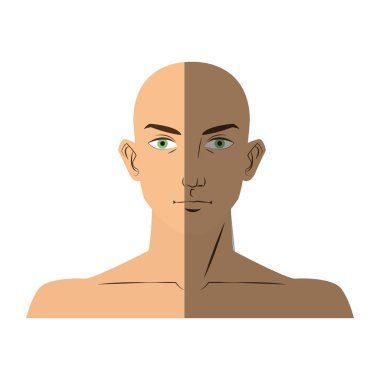 İzole yüz karikatür tasarım