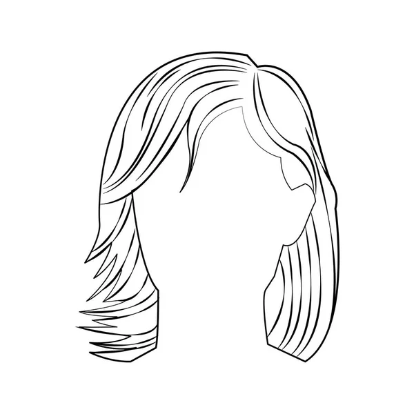 Kobieta na białym tle hair design — Wektor stockowy